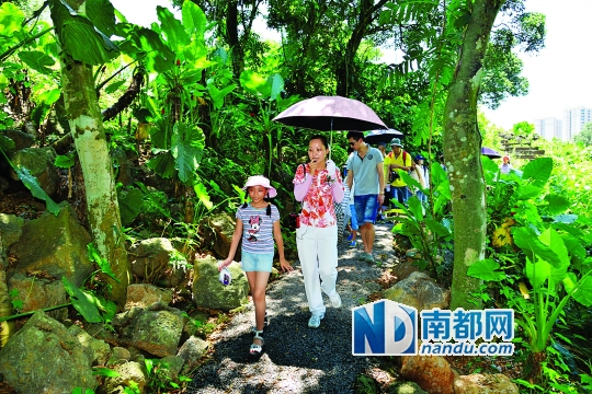 酒店还可以带住客进行生态步行活动。资料图片